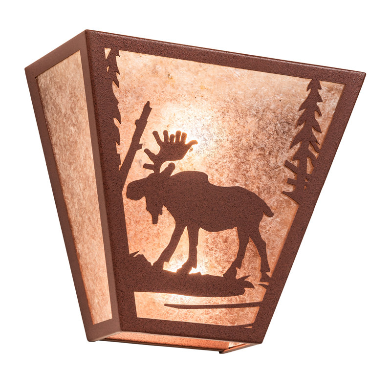 Rustic Lodge 2 - Light Sconce, Rust