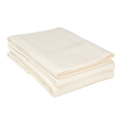 All-Season Breathable 100% Cotton Flannel Pillowcase Set