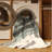 Machine Washable Paret Patagonia Landscape Rustic Arc Rug in Black – Beige Binding-1689055472