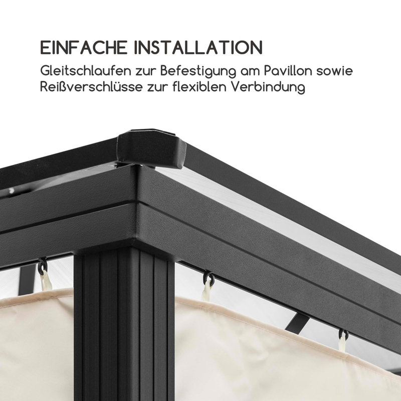 Blumfeldt Beige Polyester Side Wall for Gazebo