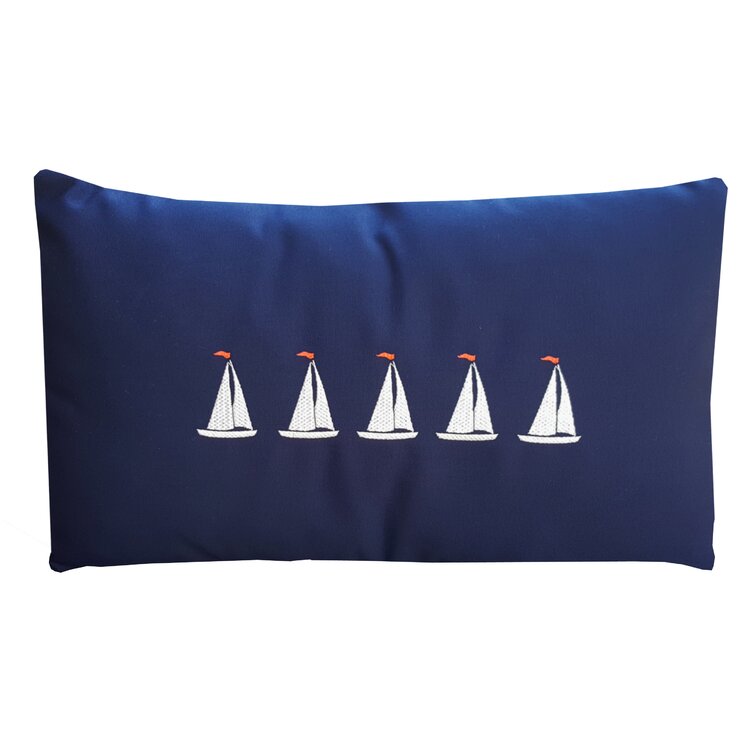 Orange Navy Blue White Throw Pillow Mix and Match Indoor Outdoor