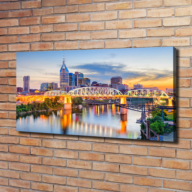 Tennessee USA Bridge - Wrapped Canvas Print