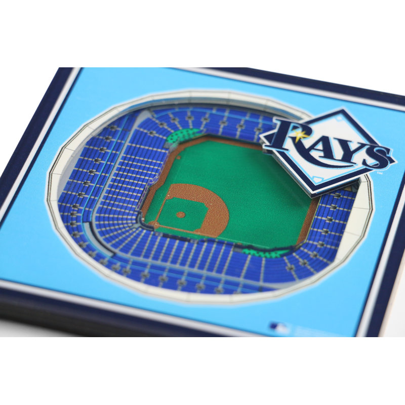 Acrylic Square 2 Piece Coaster Set, Tampa Bay Rays