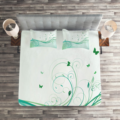 Herbs Farmhouse / Country Floral Coverlet
