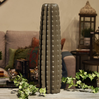 Vase de plancher cylindrique bellied en céramique sylvie