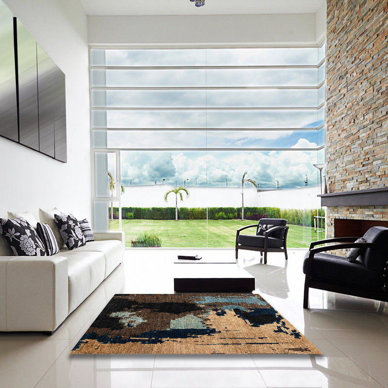 Tapis abstrait 4127, Carré 8 pi