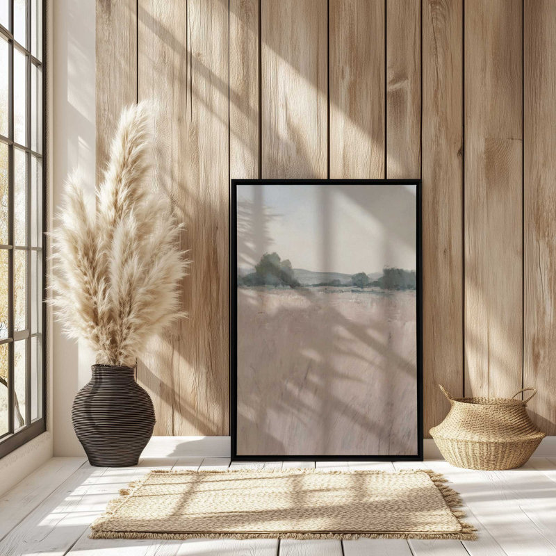 Impression sur toile Mute Countryside Serenity II, Cadre flottant noir satiné, H 18,75 po x l 12,75 po x P 1,75 po