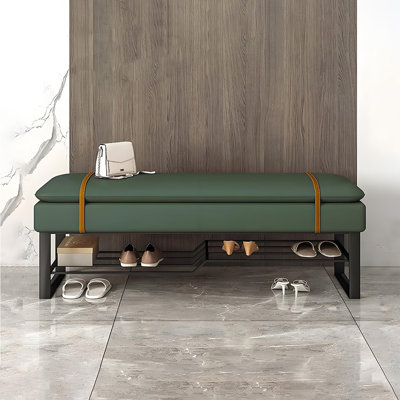 Upgraded black carbon steel shoe stool