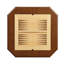 Table de jeu carrée à plateau piédestal en bois-119294091