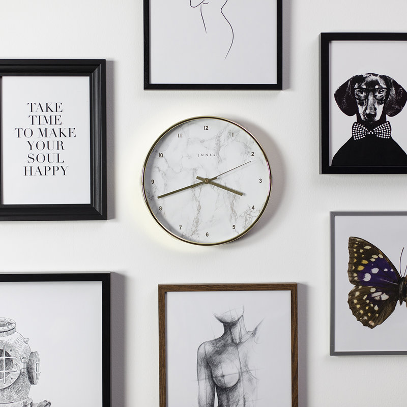 Acrylic Wall Clock, Gold