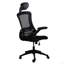 Fauteuil de direction moderne haut dossier en filet avec appui-tête et accoudoirs rabattables Techni Mobile-876361297