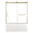 Kingston Brass 60-Inch Acrylic Rectangular 3-Wall Alcove Tub With Tub Door, Left Hand Drain-108958451-108958450