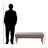 Tomball Gray Fabric Upholstered Wood Dining Bench, 17.17" H X 46.71" W X 17.52" D