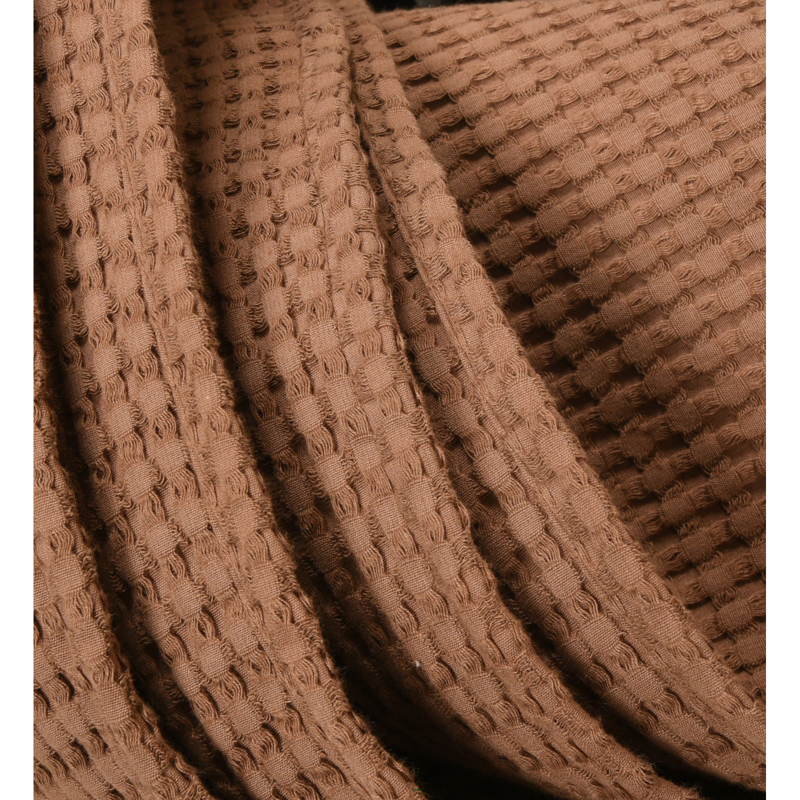 Cotton Throw Blanket, Mocha