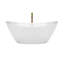 Baignoire de trempage autoportante en acrylique avec robinet 60 po. X 32 po. Dorrit-127848346-127848347