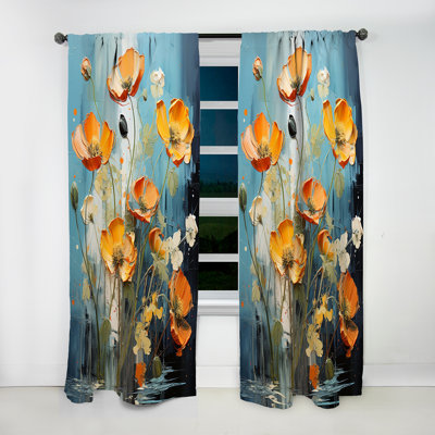Edeline Buttercups Burst With Fierce Brushwork II - Buttercups Curtain - Velvet Room Darkening - 1 panel
