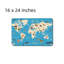 Tapis pour salle de bain World Animal Map, 16 x 24