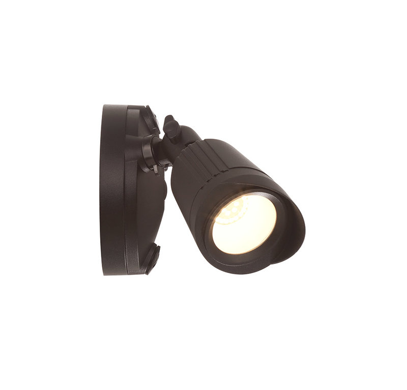 2 - Head LED Hardwired Outdoor Security Flood Light, Bronze