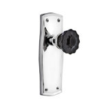 Prairie Plate with Crystal Black Door Knob