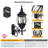 2 Pack Black Outdoor Light Fixture,Modern Outside Porch Lights for House