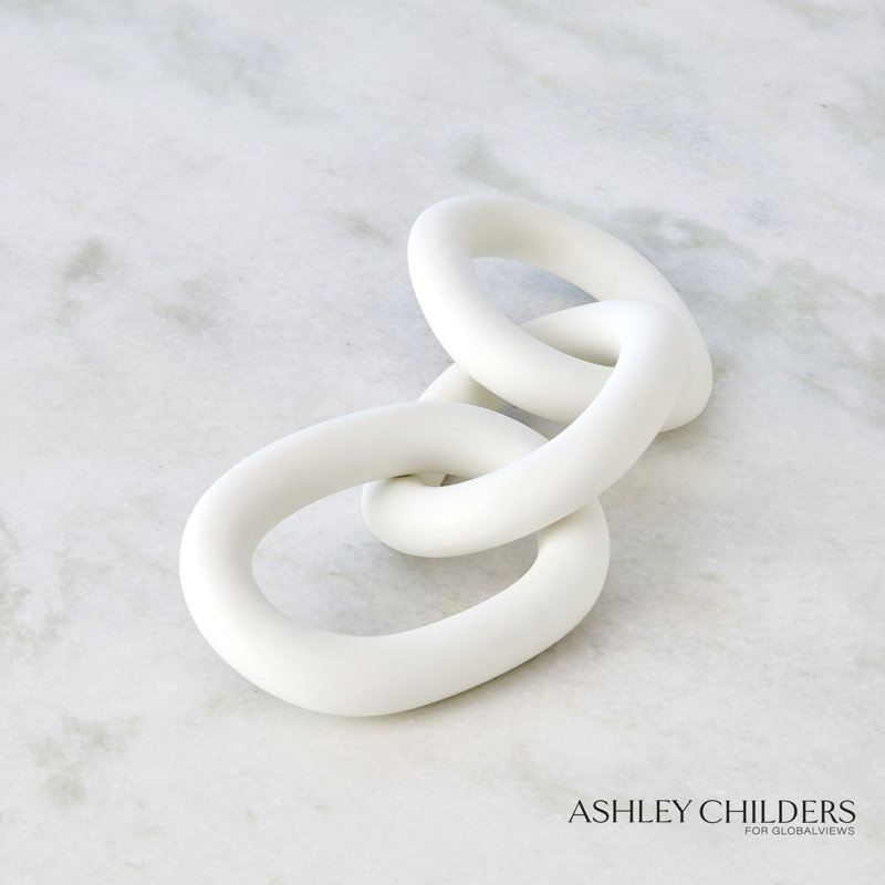 3 Ring Chain-Matte White