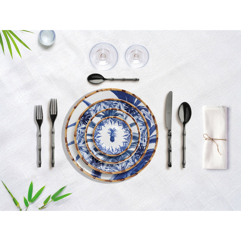 Bali Flatware Set - 20 Pieces, Black Gold