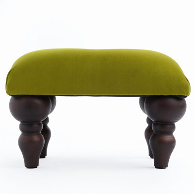 Cowell 38cm Wide Velvet Tufted Square Footstool Ottoman