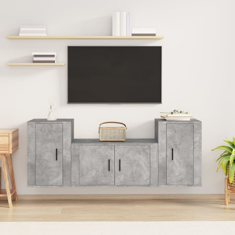 Avalene TV Stand for TVs up to 65", 15.8"H x 31.5"L x 13.6"W, Concrete Grey