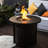 40000Btu Propane Fire Pit Table Outdoor, 30Inch With Lava Rocks Pit, 40000Btu, Stainless Steel