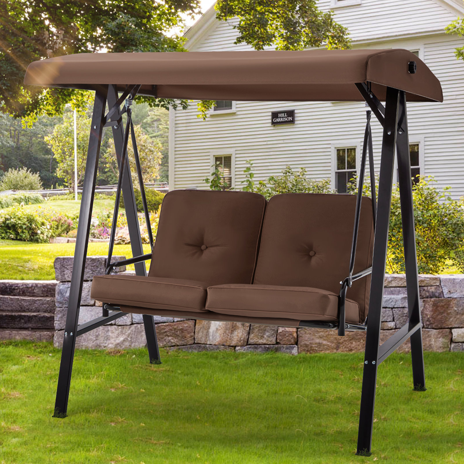Gigette 2 Person Porch Swing with Canopy