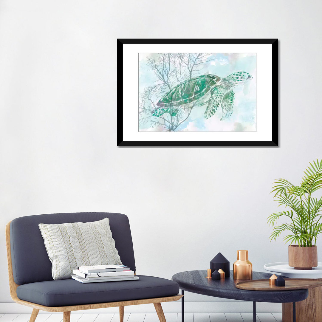 " Watercolor Sea Turtle I " by Studio W East Urban Home Mat 