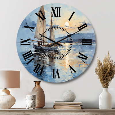 Horloge murale bateau à voile Reflections I - Nautique et plage