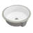 Marseille Ceramic Circular Undermount Bathroom Sink with Overflow in White