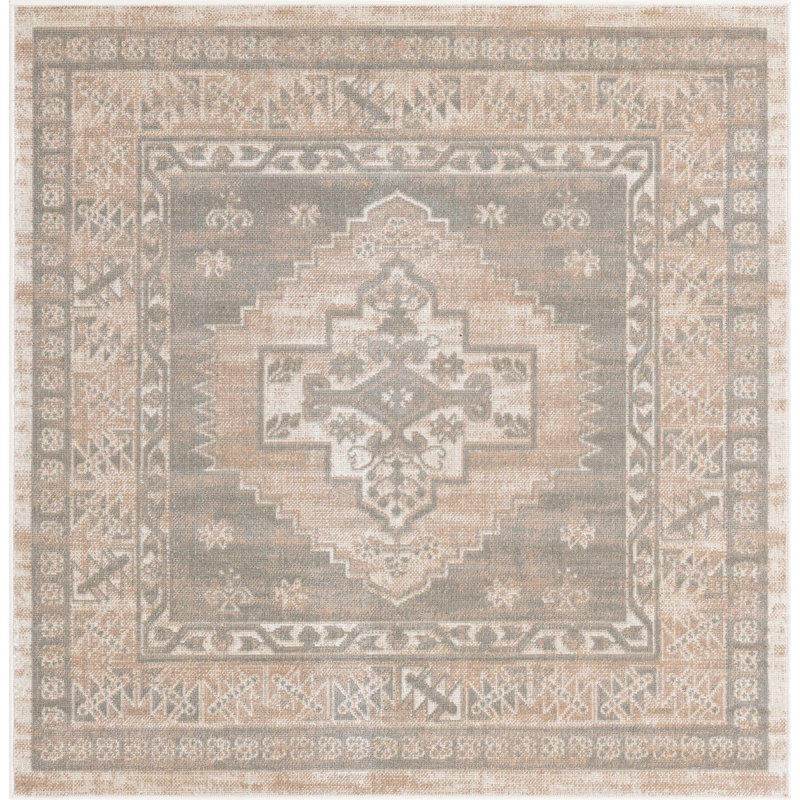 Matthei Oriental Indoor Rug, Square 4' x 4'