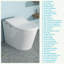 Toilette intelligente avec bidet intégré, ouverture et fermeture automatiques, siège chauffant allongé, capteur de pied encastré, affichage DEL, lavage à l'eau chaude, sécheuse, veilleuse