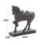 Sculpture cheval polystone brun
