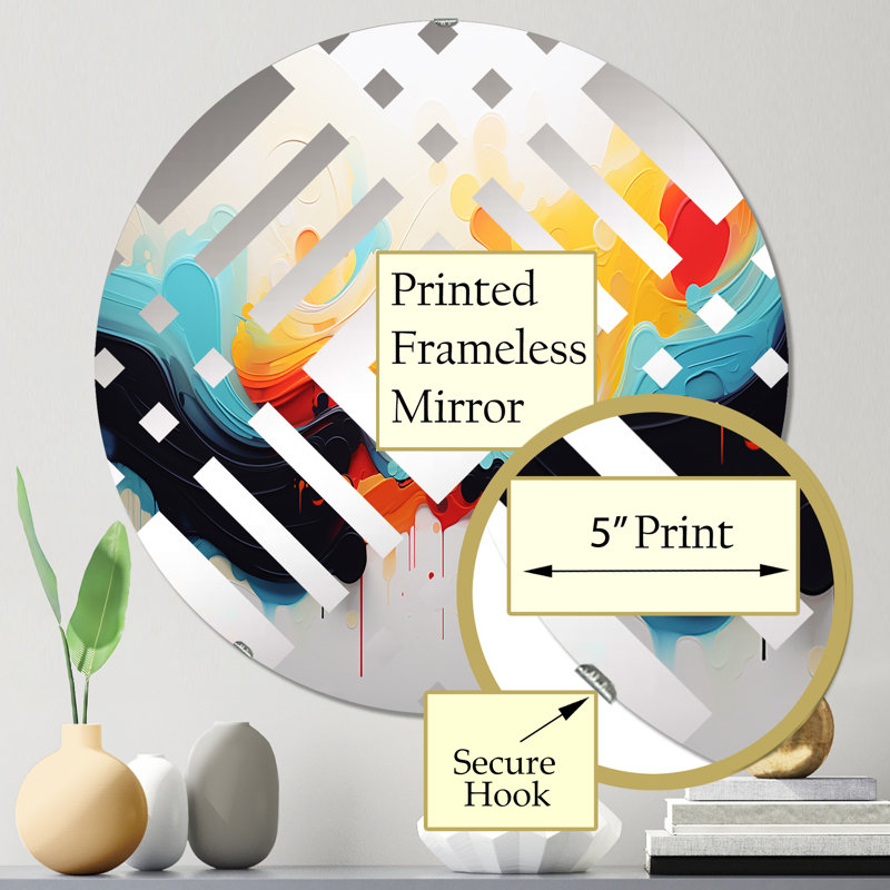 Shaindy - Miroir décoratif diamant, 23,6 po x 23,6 po