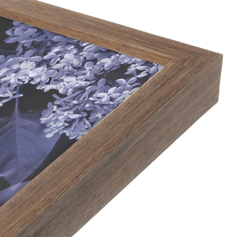 «Blooming in Indigo I» par Robin-Lee Vieira, reproduction d'art, 12 W x 18 H, Brown, Framed Print