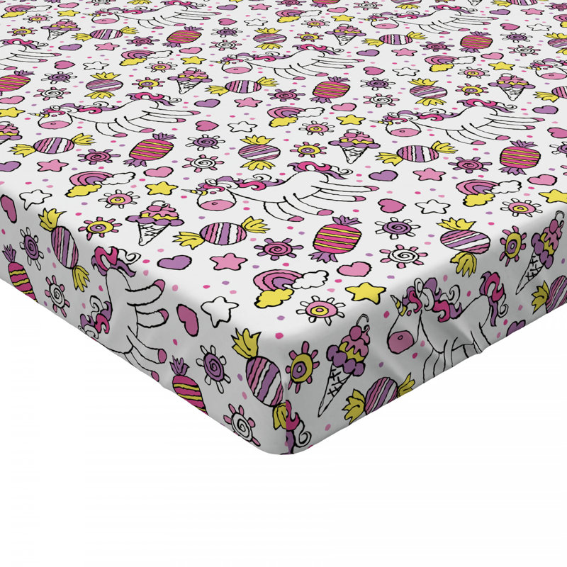 Microfiber Fitted Sheet, Twin Fitted Sheet, Floral 2