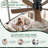 41" Flush Mount Ceiling Fan With Light And Remote/app Control-710461774