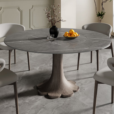 Table de salle à manger Revolution: paresseux intégré avec forme florale ronde à 360 °