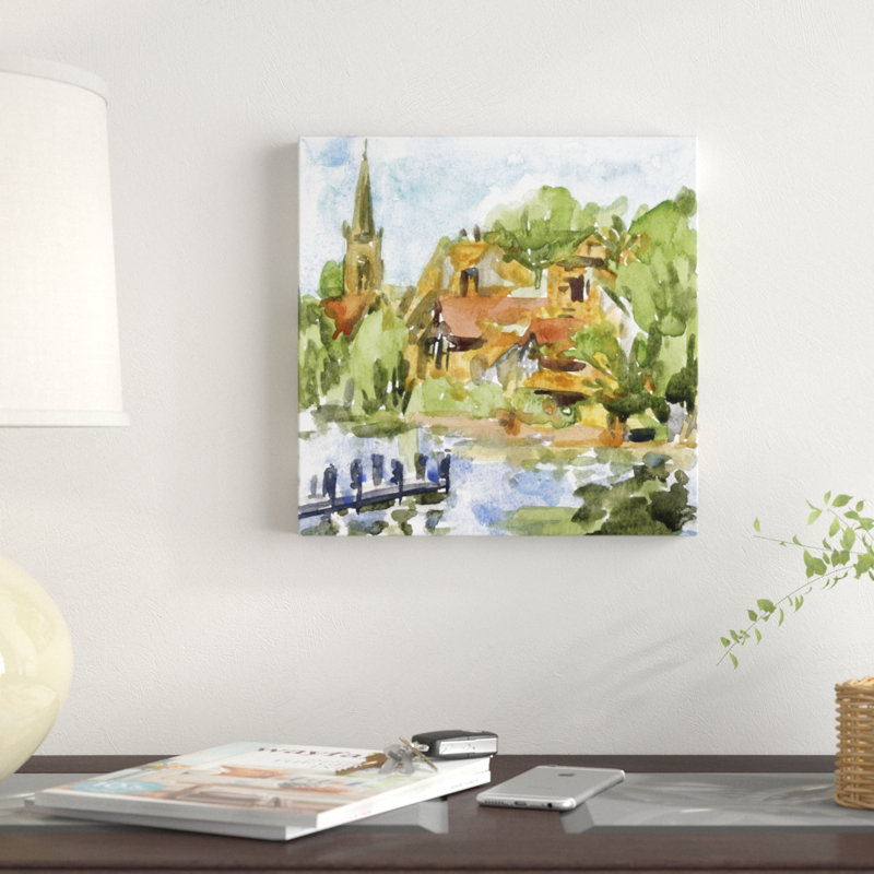 River City III by Melissa Wang - Wrapped Canvas Painting, 30cm H x 30cm W