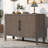 47.25-Inch Farmhouse Sideboard With Pine Veneer And 2 Doors,Retro Buffet With Adjustable Feet-1576287980