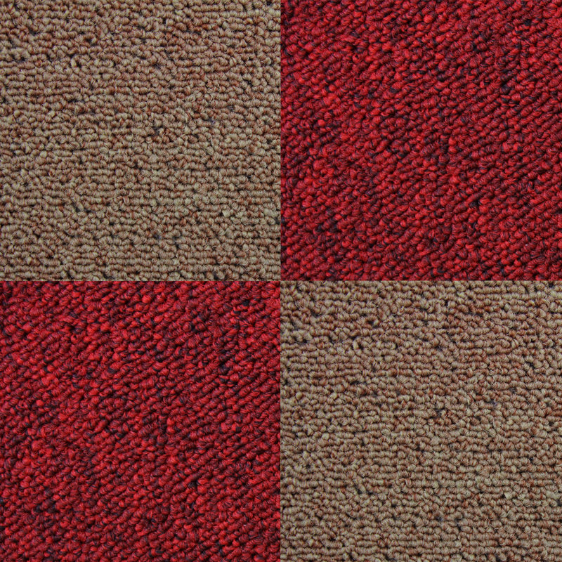 Floraine 50cm W x 50cm L Level Loop Polypropylene Carpet Tile