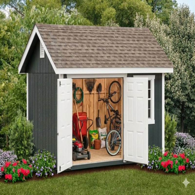 Fairmont 12 ft. W x 8 ft. D Storage Shed, With Floor