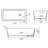 67 Inch Freestanding Solid Surface Soaking Bathtub For Bathroom
