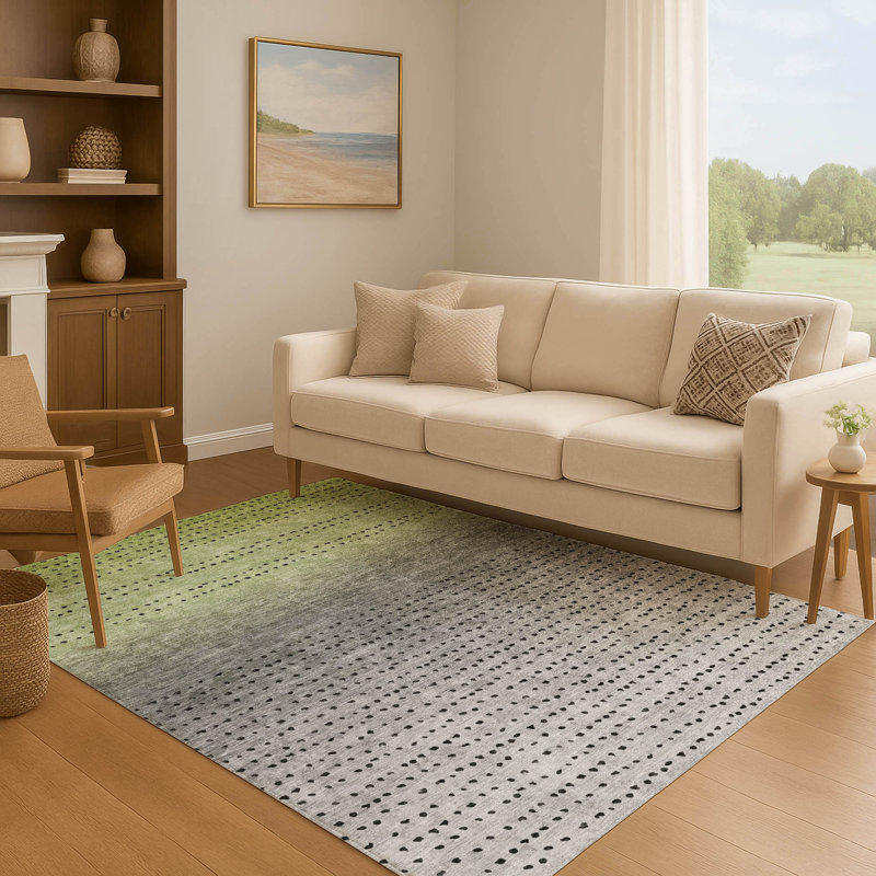Premium Machine Washable Ansley Abstract Rug, Rectangle 10' x 14'