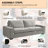 Adelmina 88.6" Square Arm Sofa