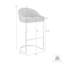 Tabouret 30 "en acier inoxydable brossé avec similicuir noir-474866195-474866188-474866189
