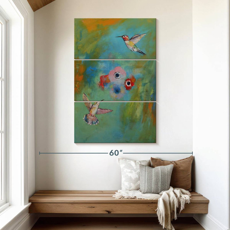 Brampt Hummingbirds, 50" H x 32" W